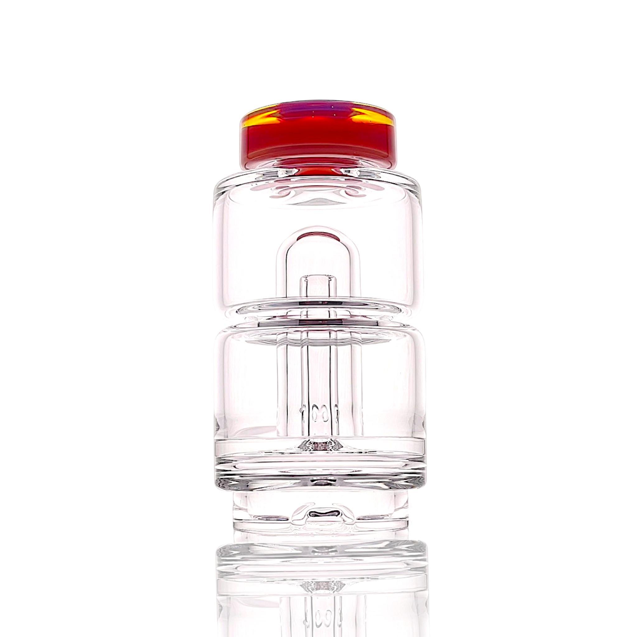 SPIDER GLASS: CENTER CUT ACCENTED PUFFCO PEAK GLASS ATTACHMENT