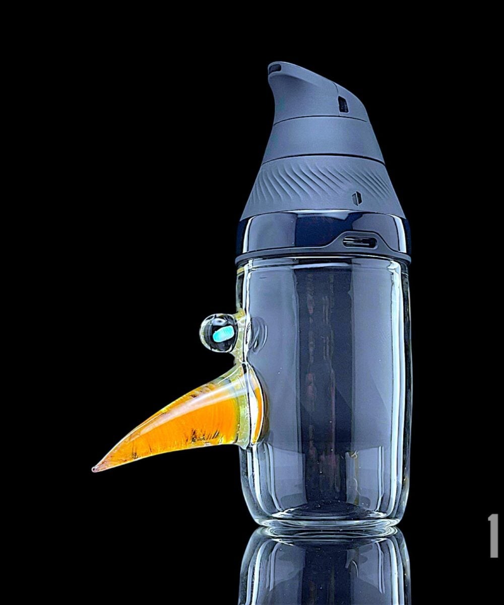 MAGIZLE GLASS: COLOR ACCENTED HORN CUP PUFFCO PROXY CORE GLASS ATTACHMENT
