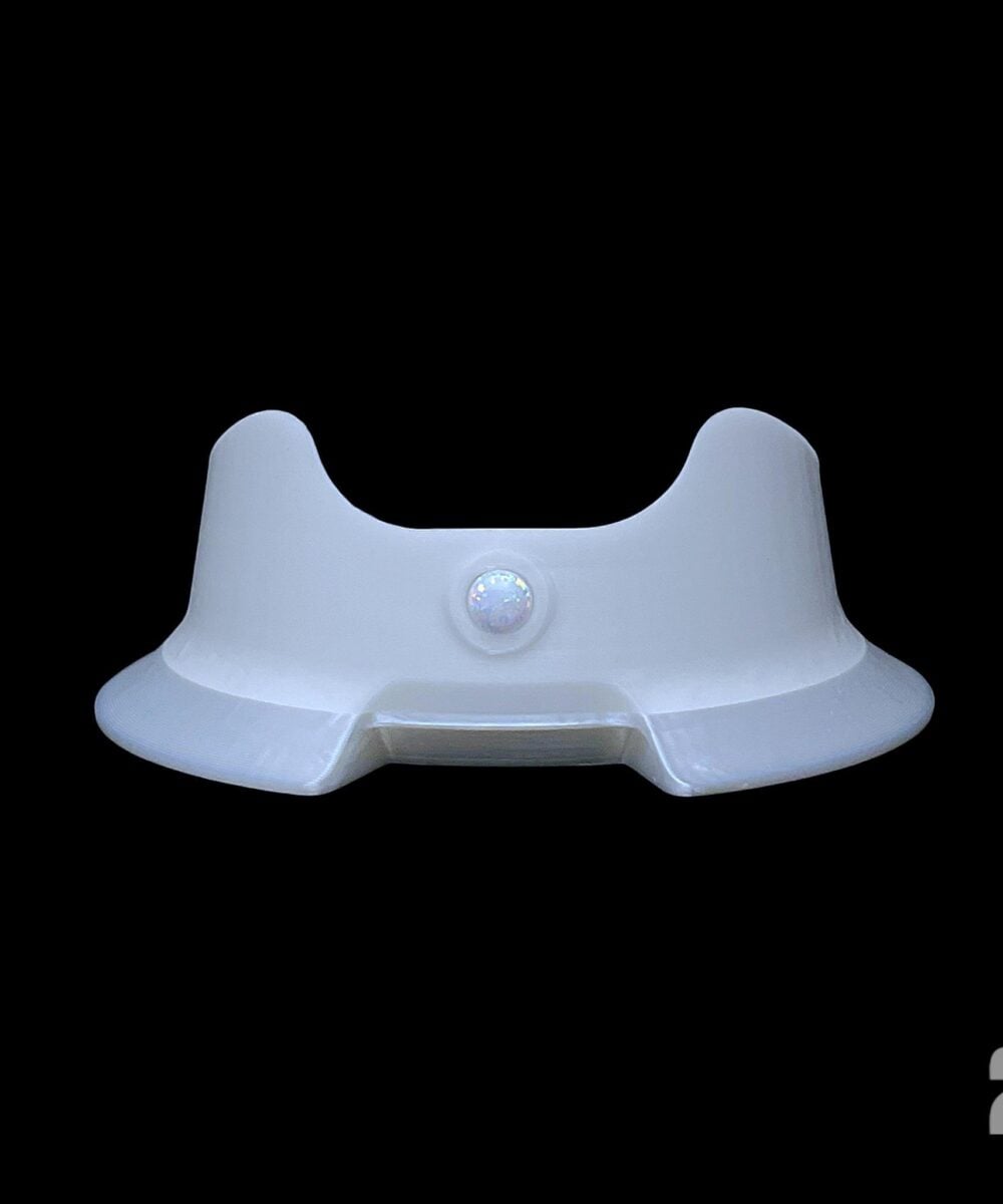 THE DABORATORY: PUFFCO PEAK PRO HEADY STABILIZING BASE WITH 6MM OPAL - #2 - PURE WHITE WITH 6MM WHITE OPAL