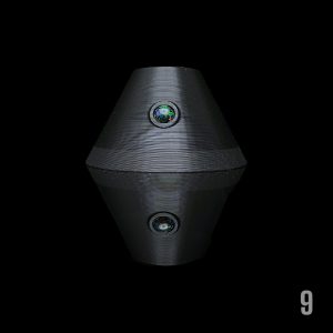 #9 - BLACK X GREY WITH 6MM BLACK OPAL (PIVOT)
