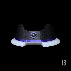 #13 - BLACK / PURPLE WITH 6MM BLACK OPAL