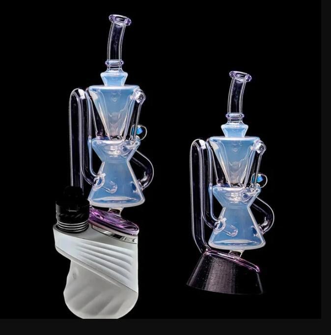 IRIDESCENT GLASS: KLEIN RECYCLER PUFFCO PEAK GLASS ATTACHMENT