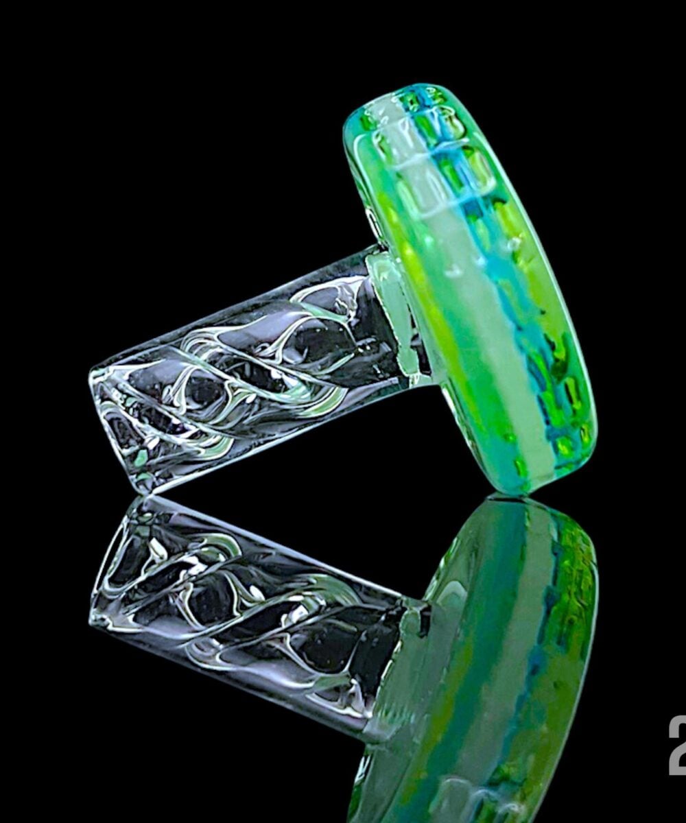 Alternative view of NIB GLASS: COLOR ACCENTED BOLT (#21-31) 3DXL PEAK PRO JOYSTICK SPINNER CAP