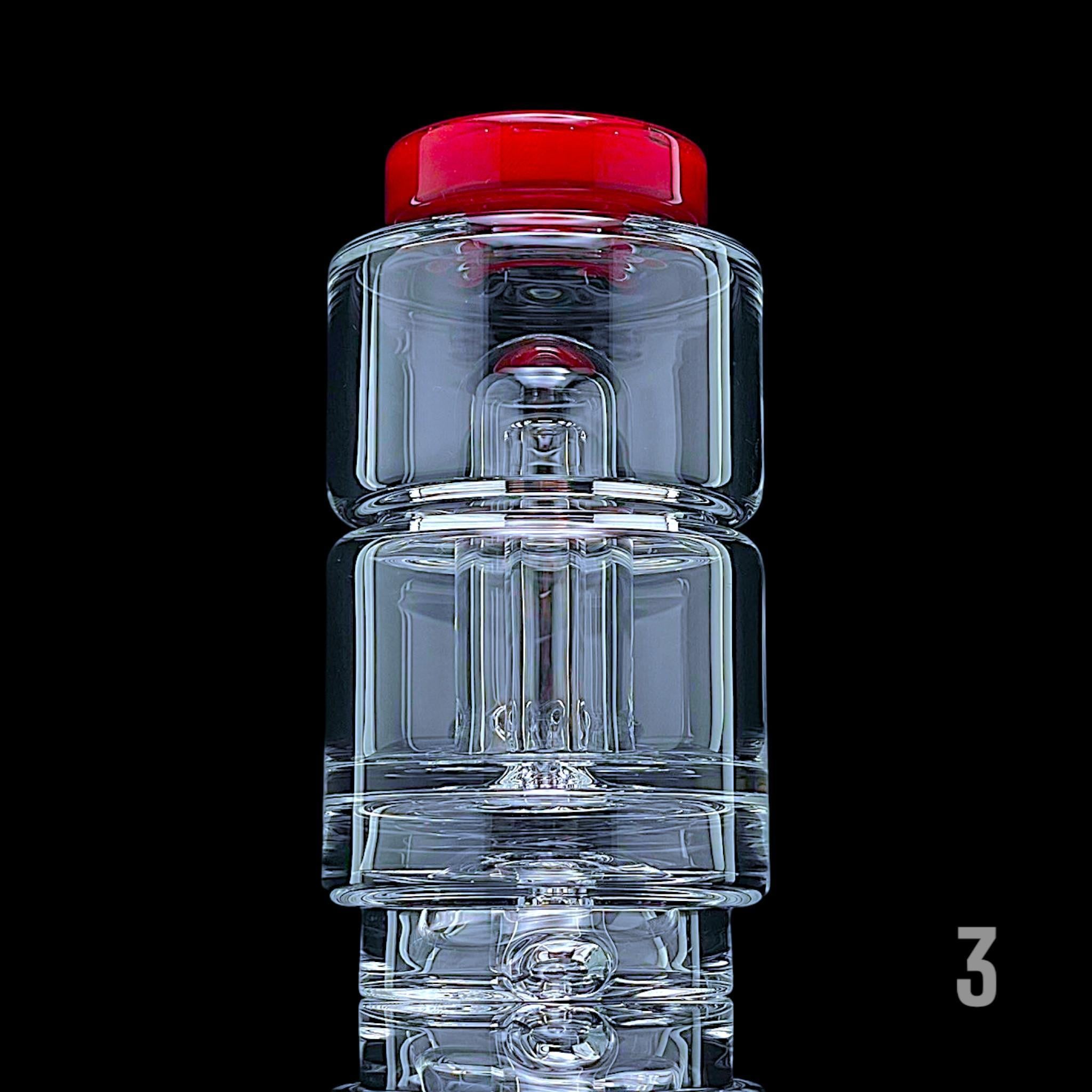 SPIDER GLASS: CENTER CUT ACCENTED PUFFCO PEAK GLASS ATTACHMENT - Image 4
