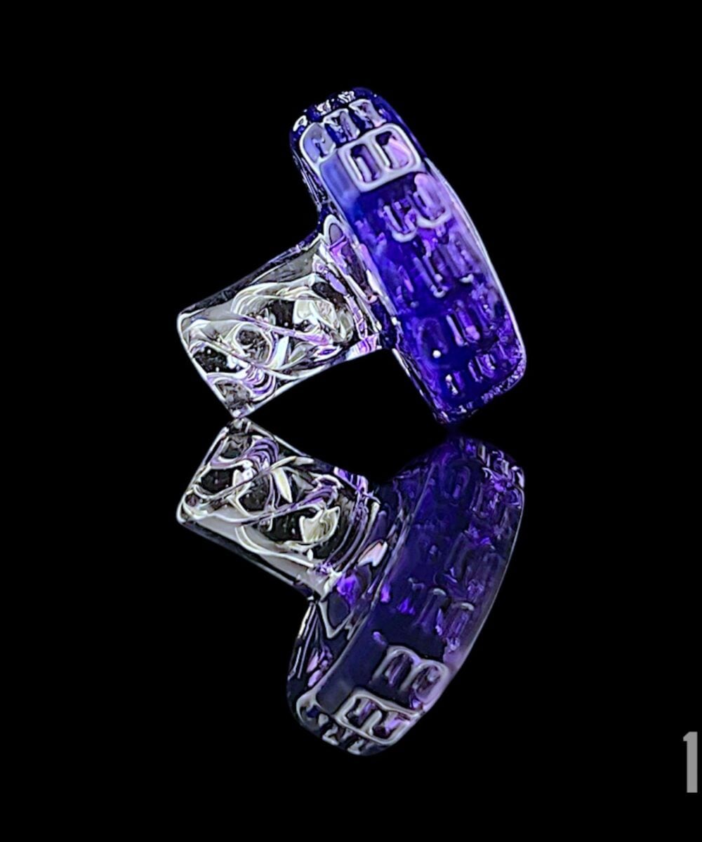 NIB GLASS: COLOR ACCENTED BOLT NEW PEAK/NEW PROXY JOYSTICK CAP (#1-20) - #13 - PURPLE RAIN