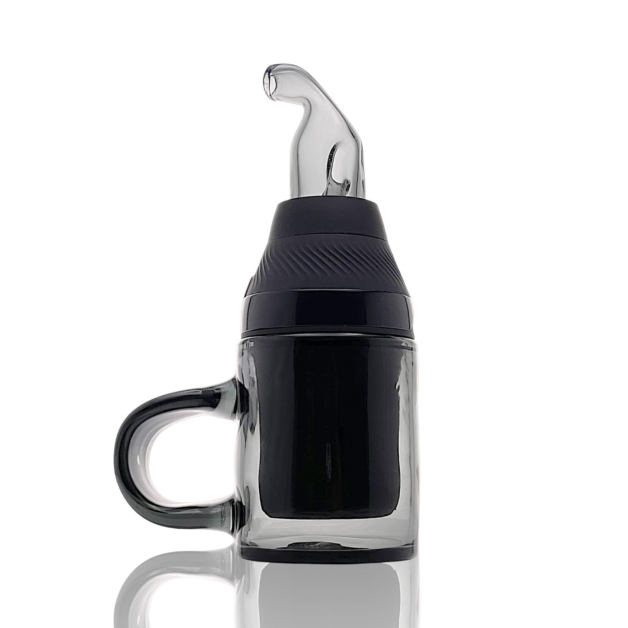 GLASS ART BY SHAGGY: COLOR CUP WITH HANDLE AND MOUTHPIECE SET FOR PUFFCO PROXY CORE