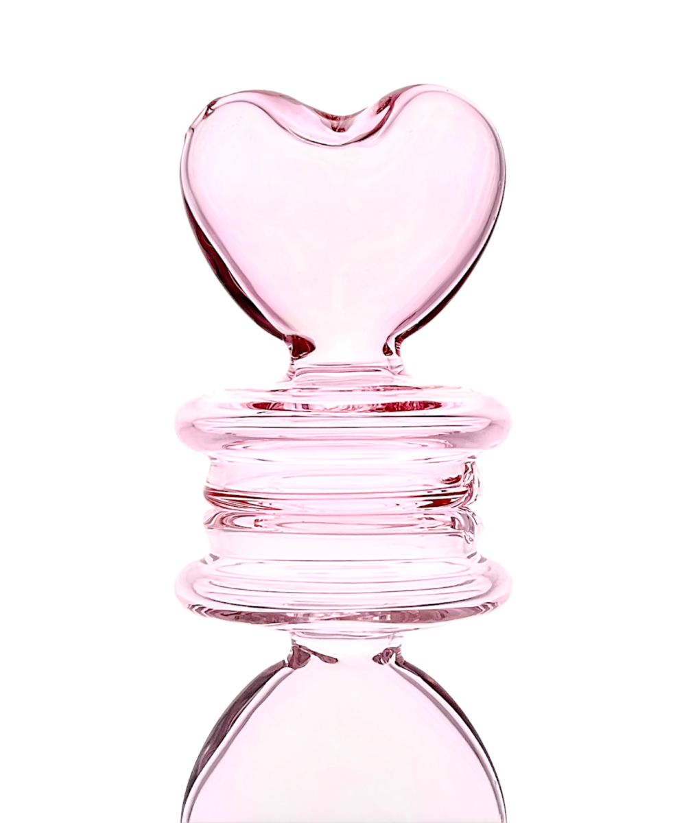 IRIDESCENT GLASS: HEART DRY TOP PUFFCO PEAK GLASS ATTACHMENT