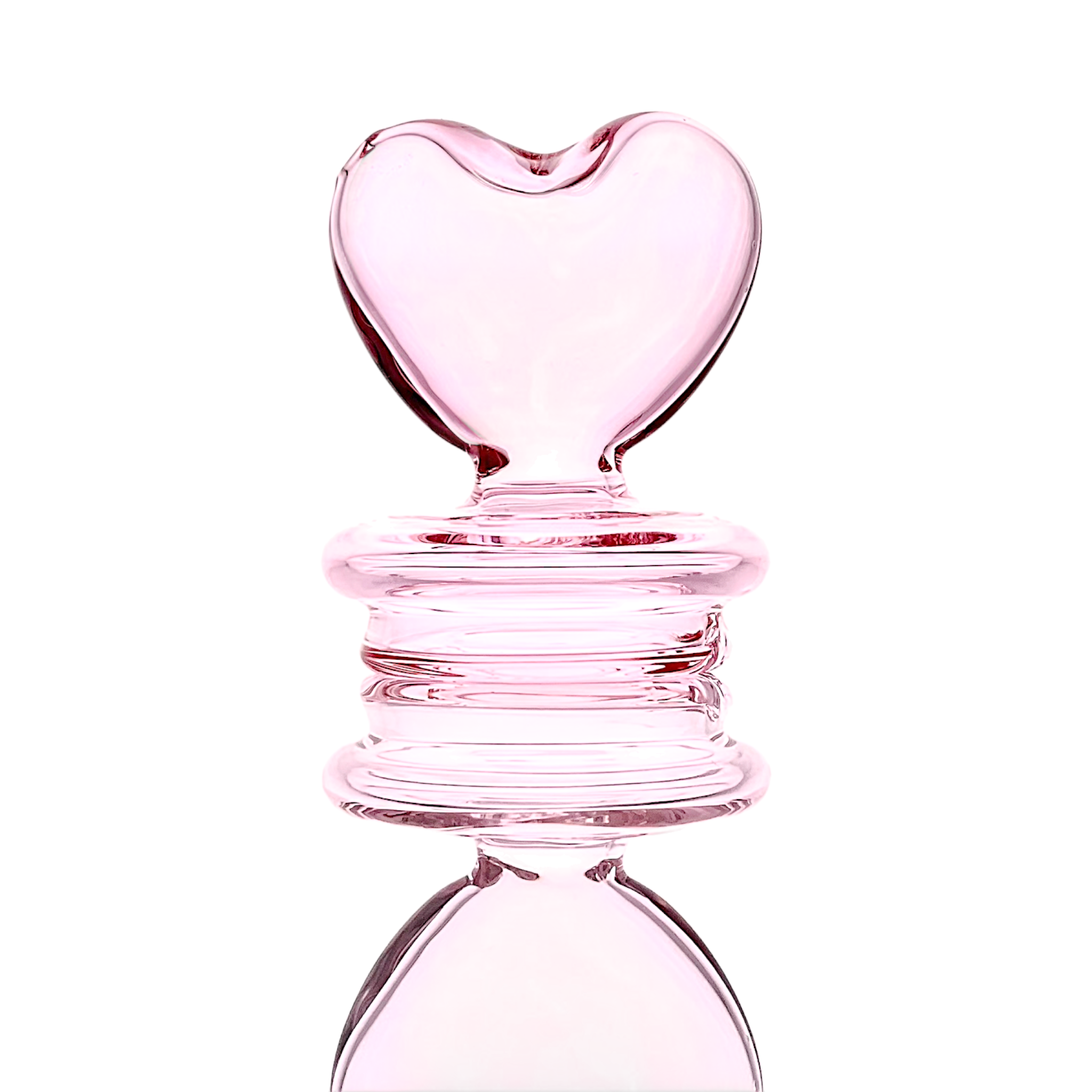 IRIDESCENT GLASS: HEART DRY TOP PUFFCO PEAK GLASS ATTACHMENT
