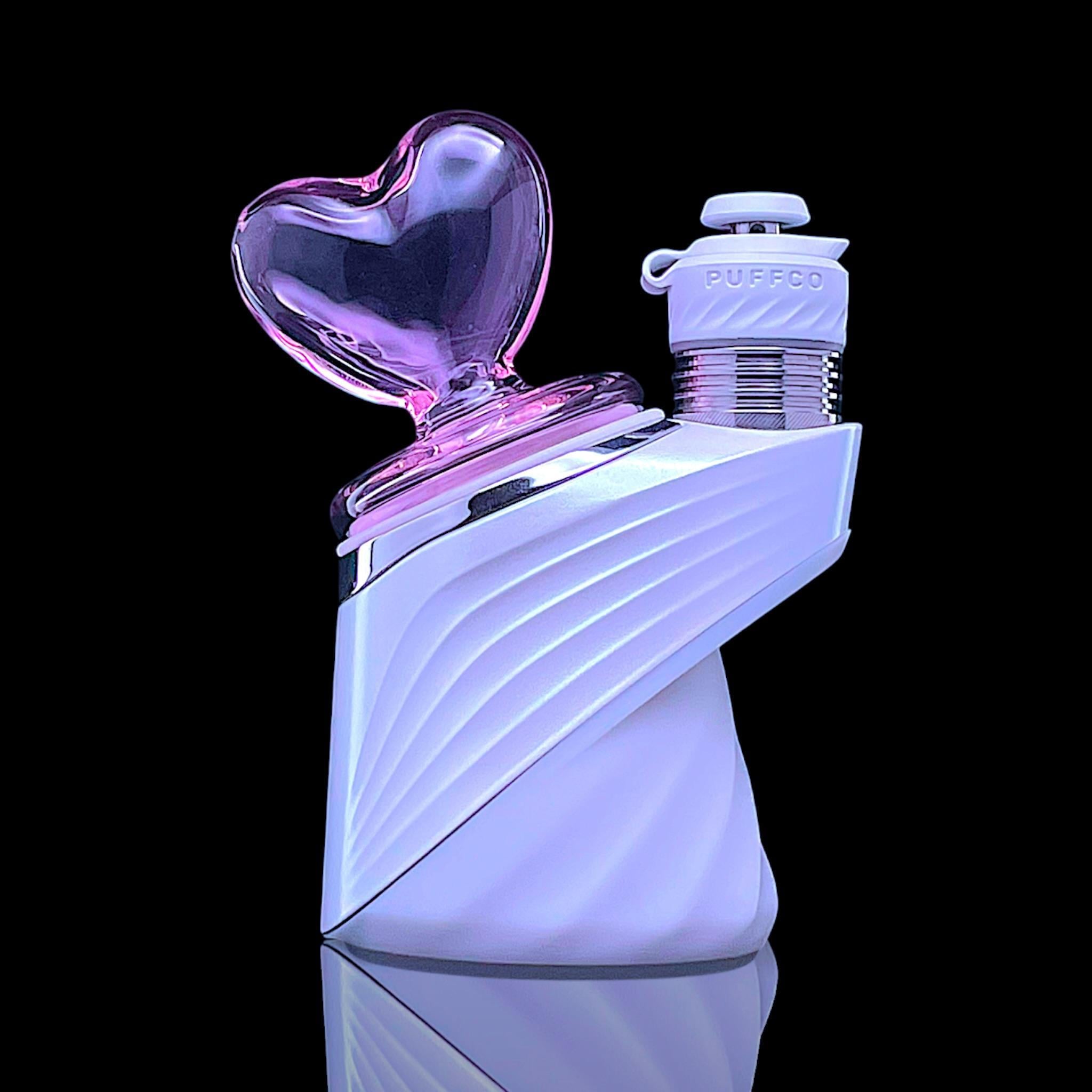 IRIDESCENT GLASS: HEART DRY TOP PUFFCO PEAK GLASS ATTACHMENT - Image 4
