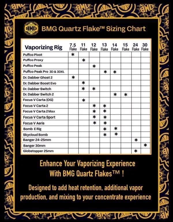 Alternative view of BLACK MARKET GLASS: 12MM QUARTZ FLAKE FOR PUFFCO PEAK