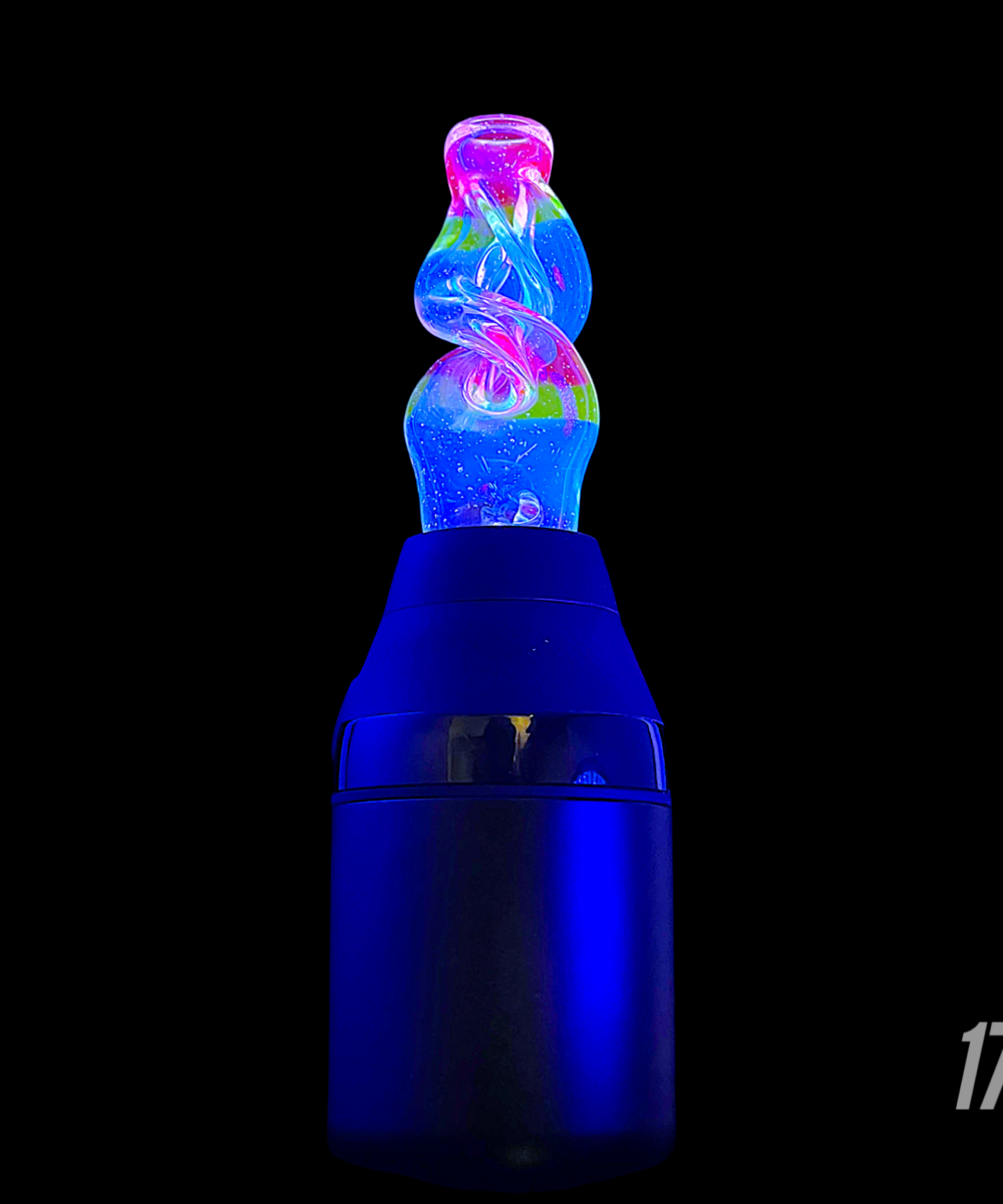 RICH BRIAN: COLOR HELIX PUFFCO PROXY CORE MOUTHPIECE - #17 - LUCY (UV) X ION (UV) X BLU-V (UV)