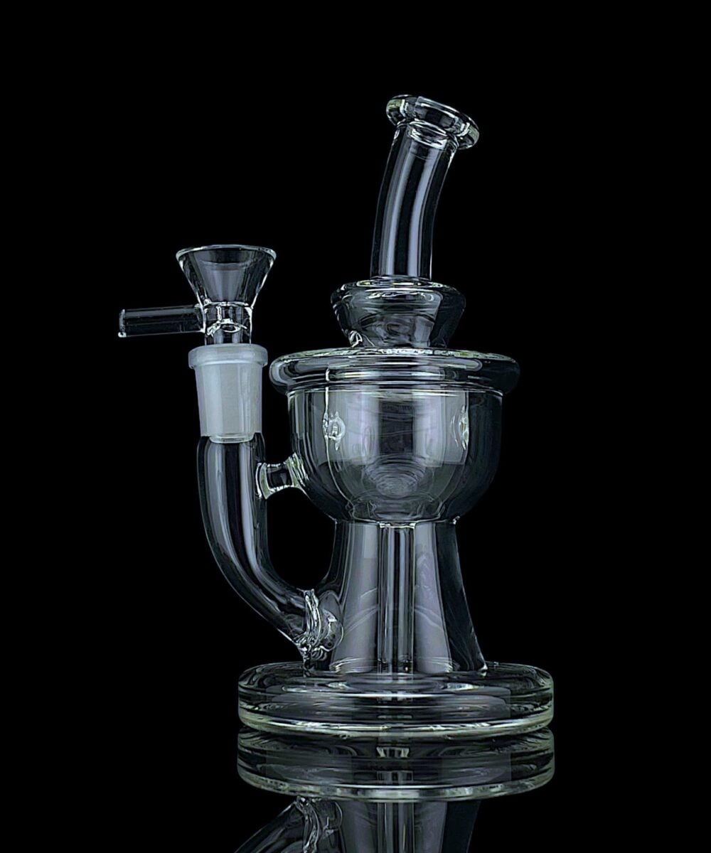 CALI BEAR GLASS: 5" CLEAR INCYCLER HOURGLASS