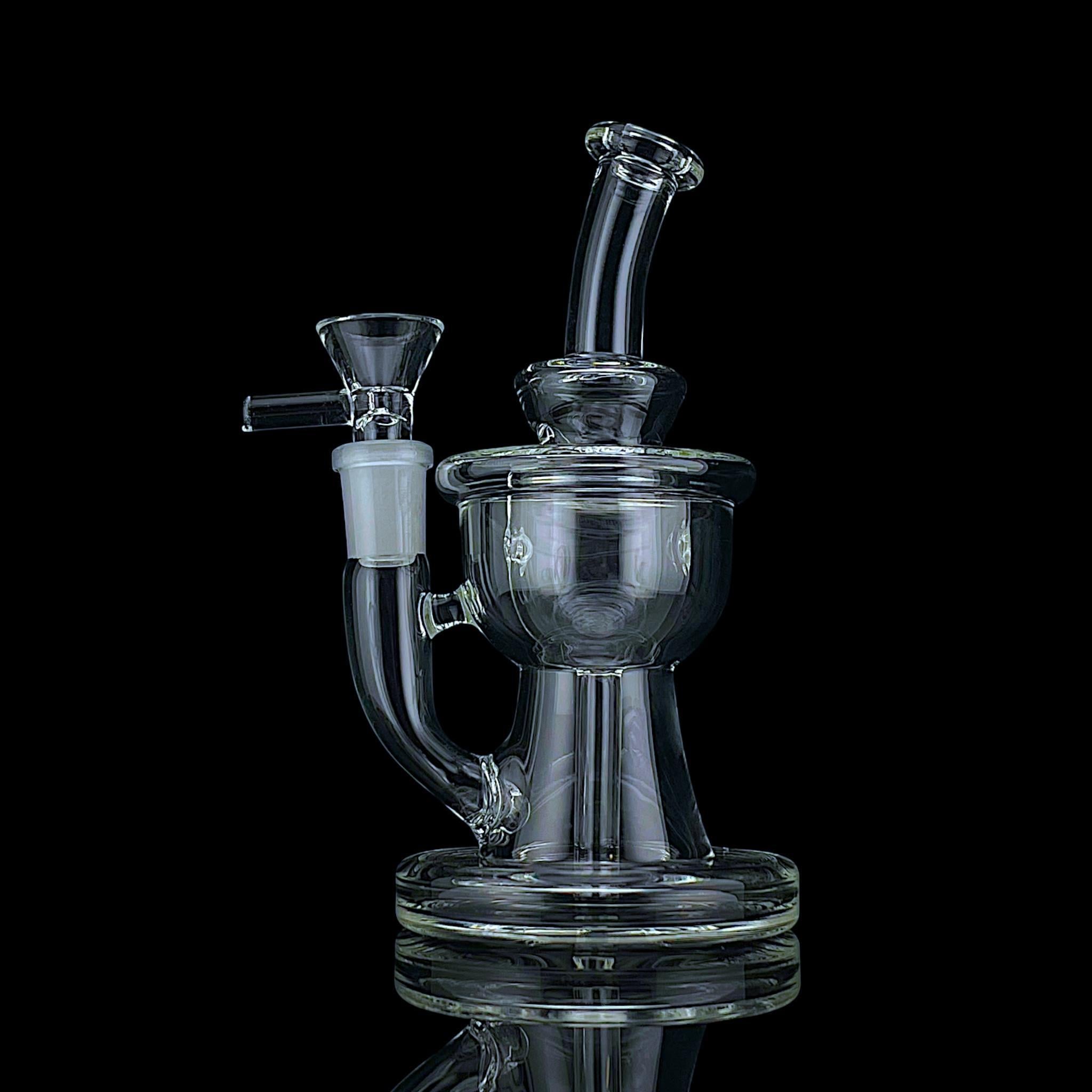 CALI BEAR GLASS: 5″ CLEAR INCYCLER HOURGLASS