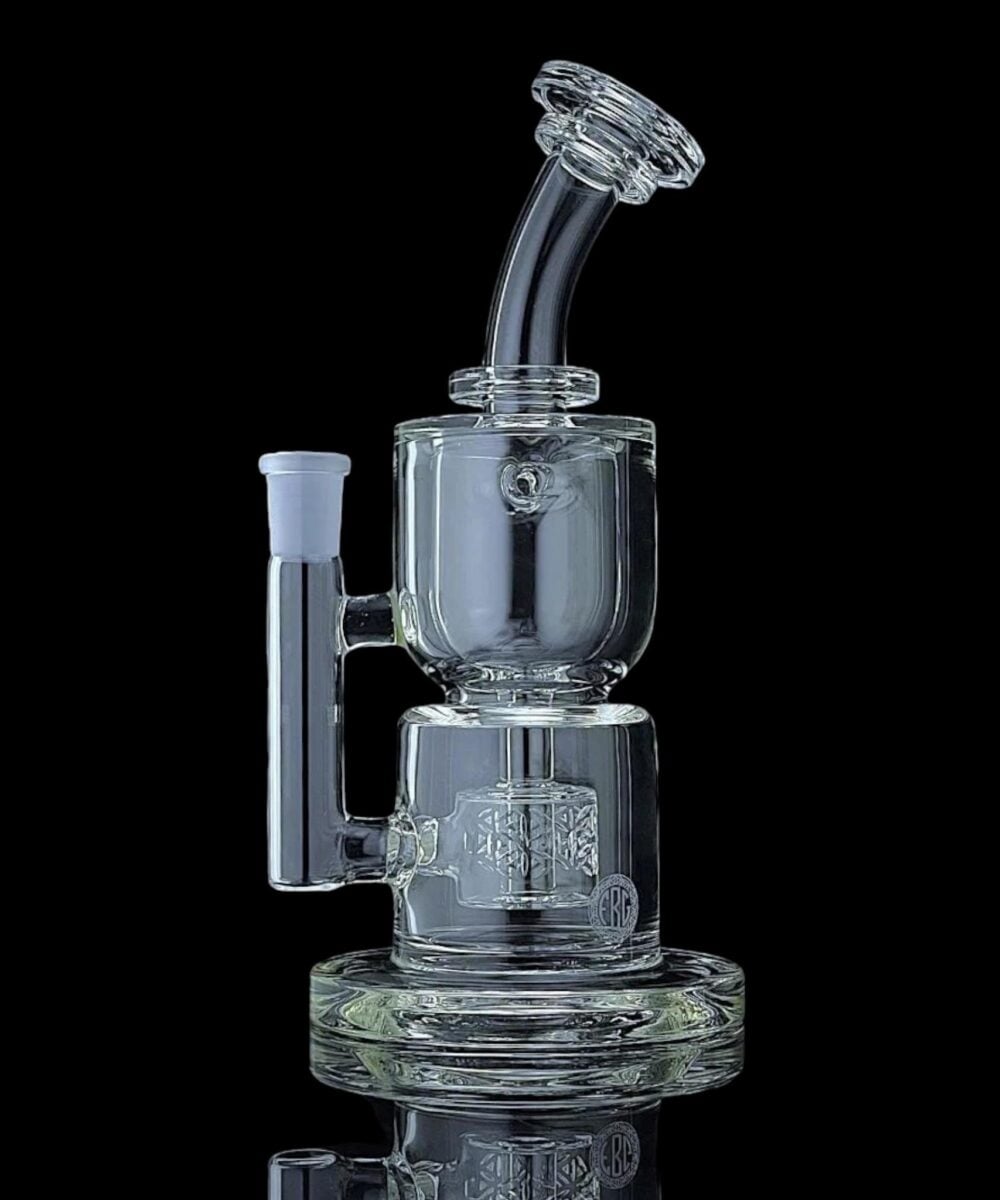 FATBOY GLASS: CLEAR HOURGLASS TAURUS INCYCLER RIG