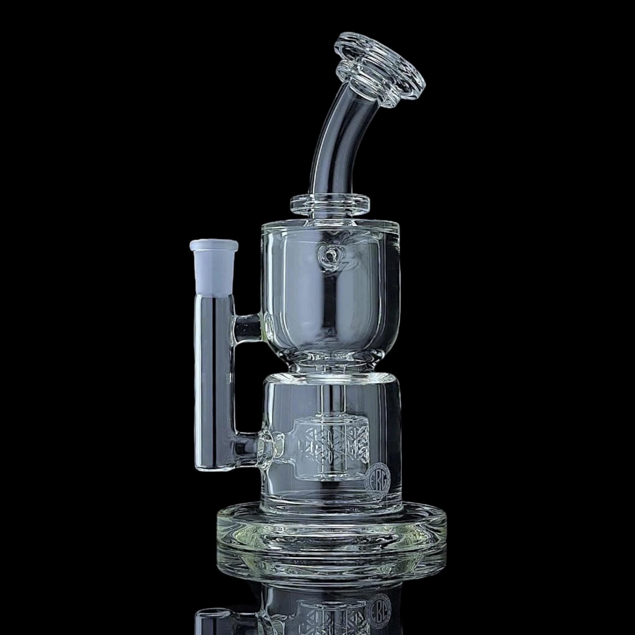 FATBOY GLASS: CLEAR HOURGLASS TAURUS INCYCLER RIG