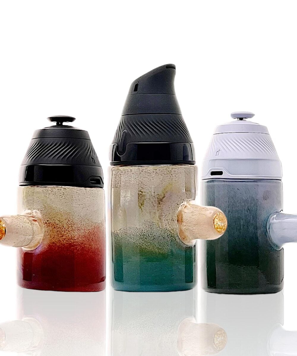 GLASS ART BY SHAGGY: COLOR FADE STUBBIE DUAL USE PUFFCO PROXY CORE MOUTHPIECE