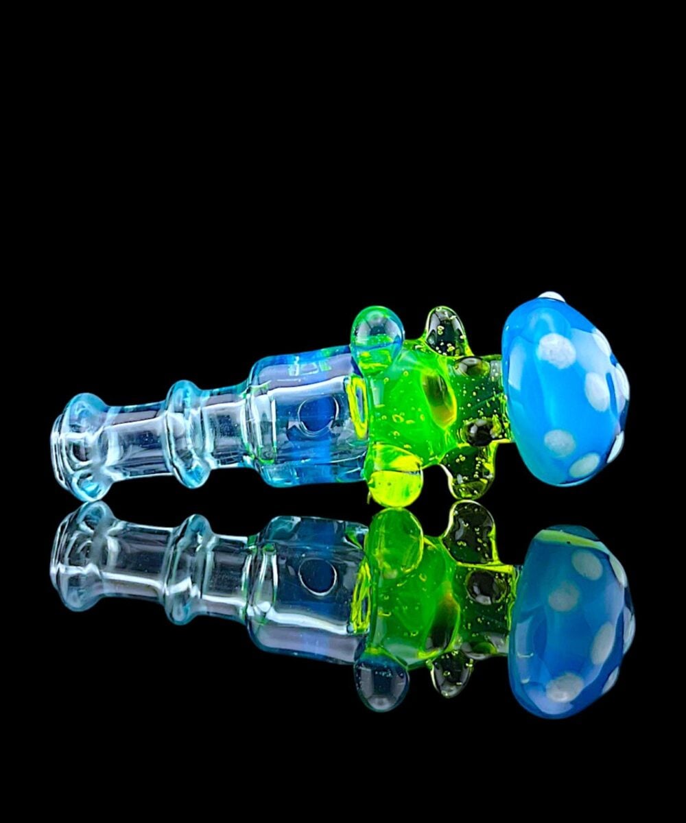 IRIDESCENT GLASS: SHROOM DUDE NEW PEAK/PROXY JOYSTICK CAP