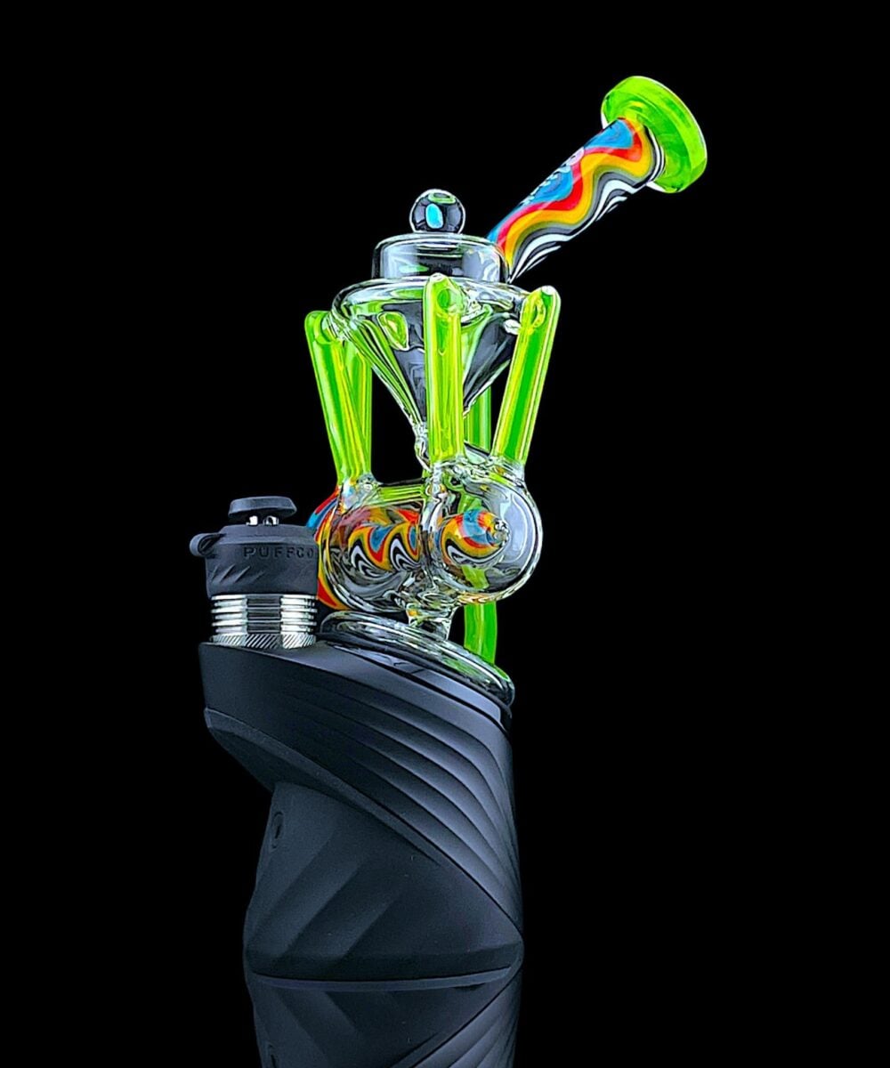 GLIIZY GLASS: INLINER RECYCLER PUFFCO PEAK GLASS ATTACHMENT