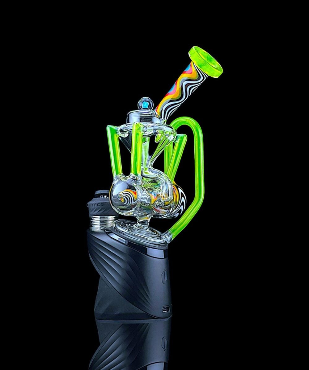 Alternative view of GLIIZY GLASS: INLINER RECYCLER PUFFCO PEAK GLASS ATTACHMENT