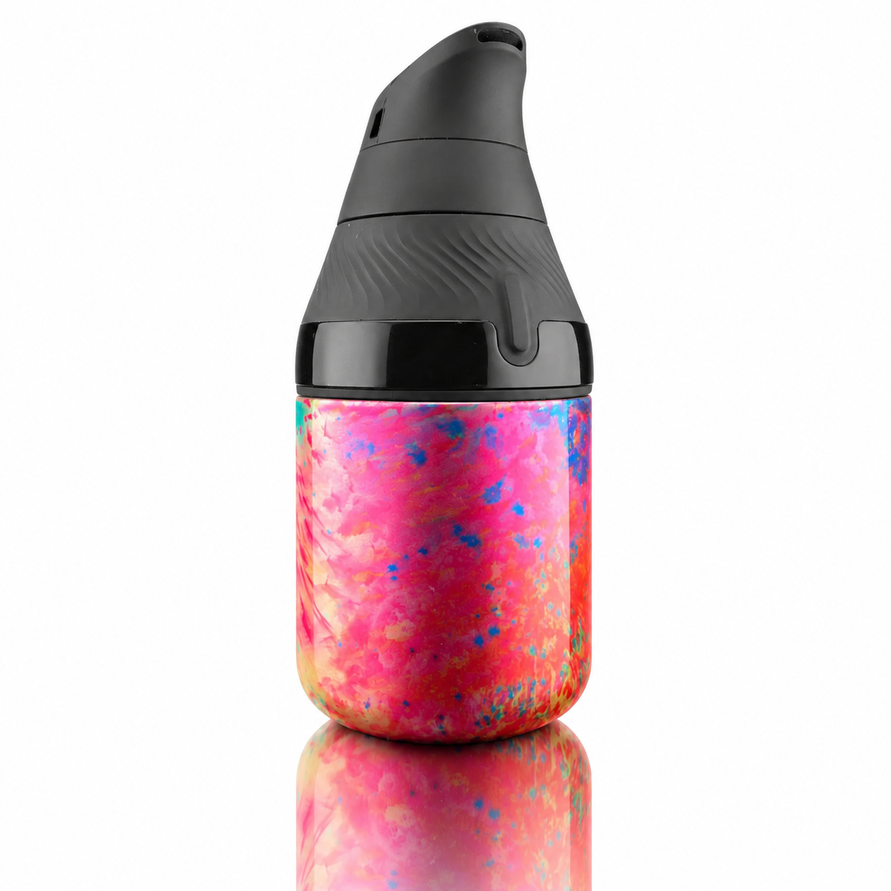 HASH SASH ATOMIZERS: TIE DYE ANODIZED CUP PUFFCO PROXY CORE GLASS ATTACHMENT