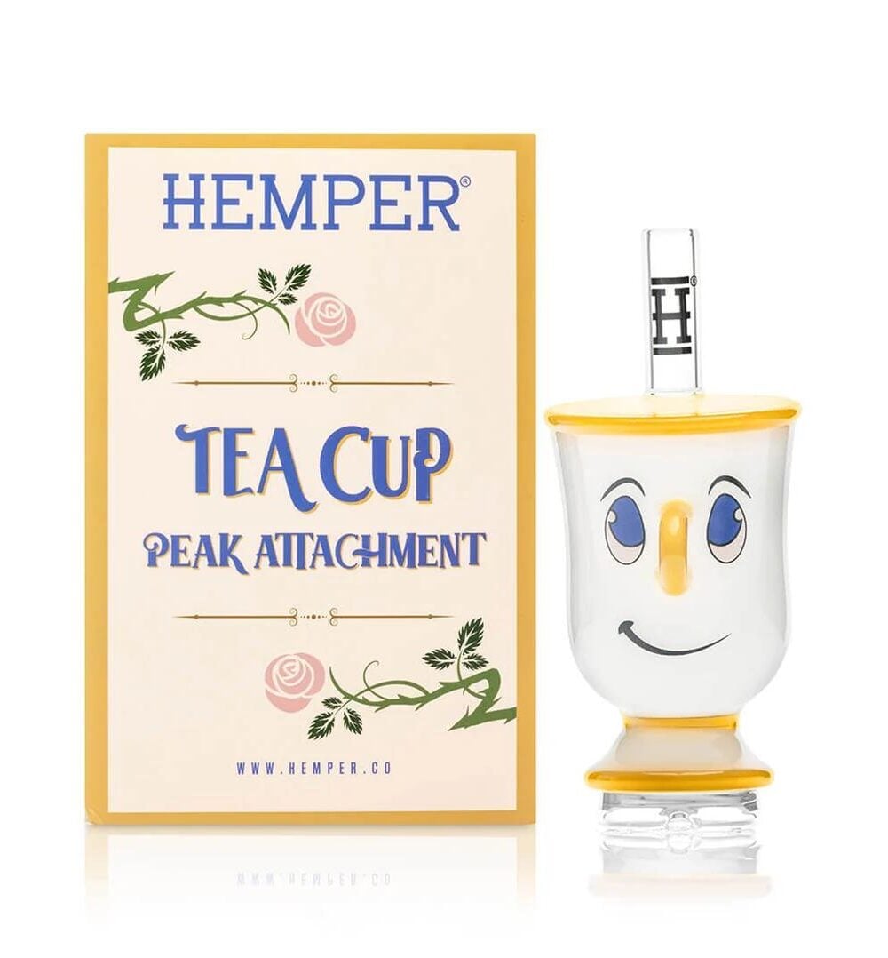 HEMPER GLASS: TEA CUP PUFFCO PEAK GLASS ATTACHMENT