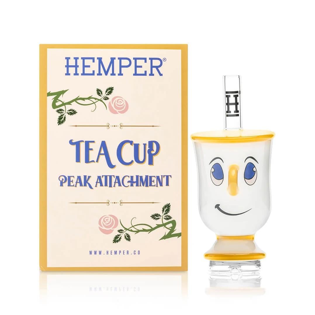 HEMPER GLASS: TEA CUP PUFFCO PEAK GLASS ATTACHMENT