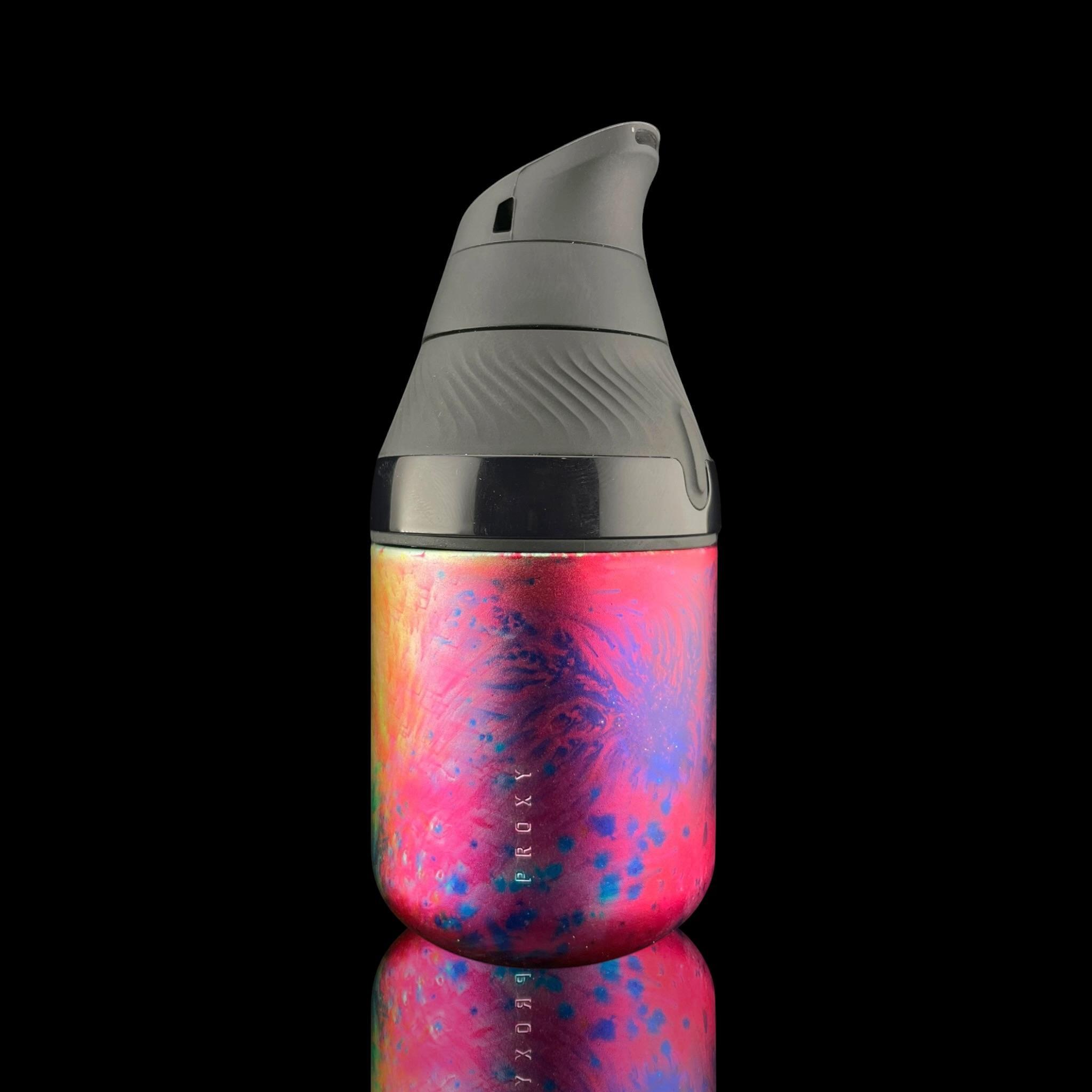 HASH SASH ATOMIZERS: TIE DYE ANODIZED CUP PUFFCO PROXY CORE GLASS ATTACHMENT - Image 5