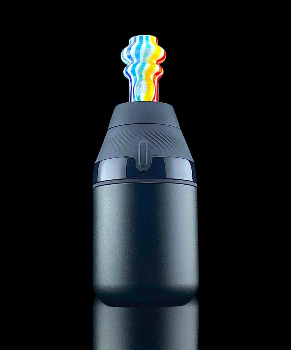 Alternative view of IRIDESCENT GLASS: OPAL STRIPE PUFFCO PROXY CORE MOUTHPIECE