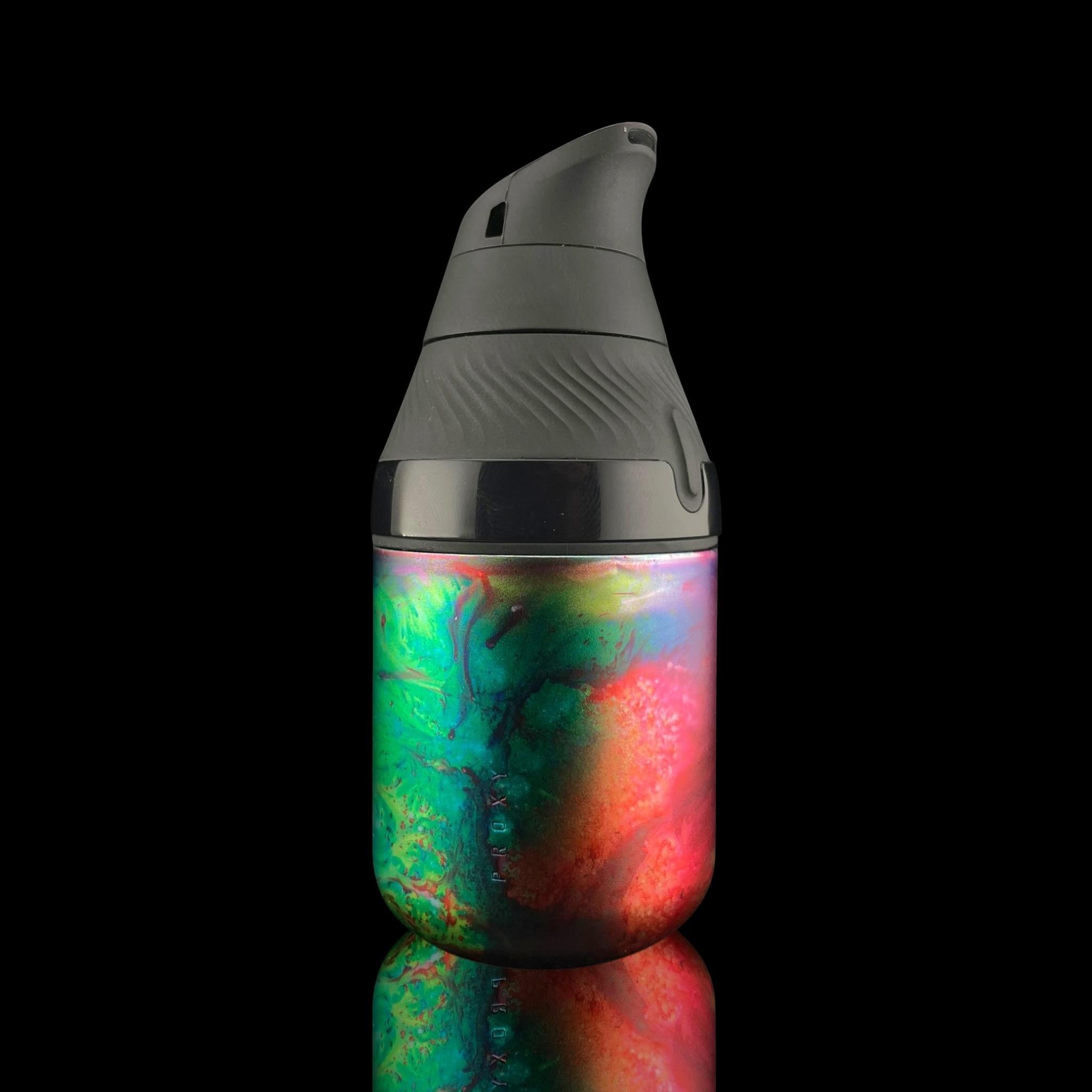 HASH SASH ATOMIZERS: TIE DYE ANODIZED CUP PUFFCO PROXY CORE GLASS ATTACHMENT - Image 6