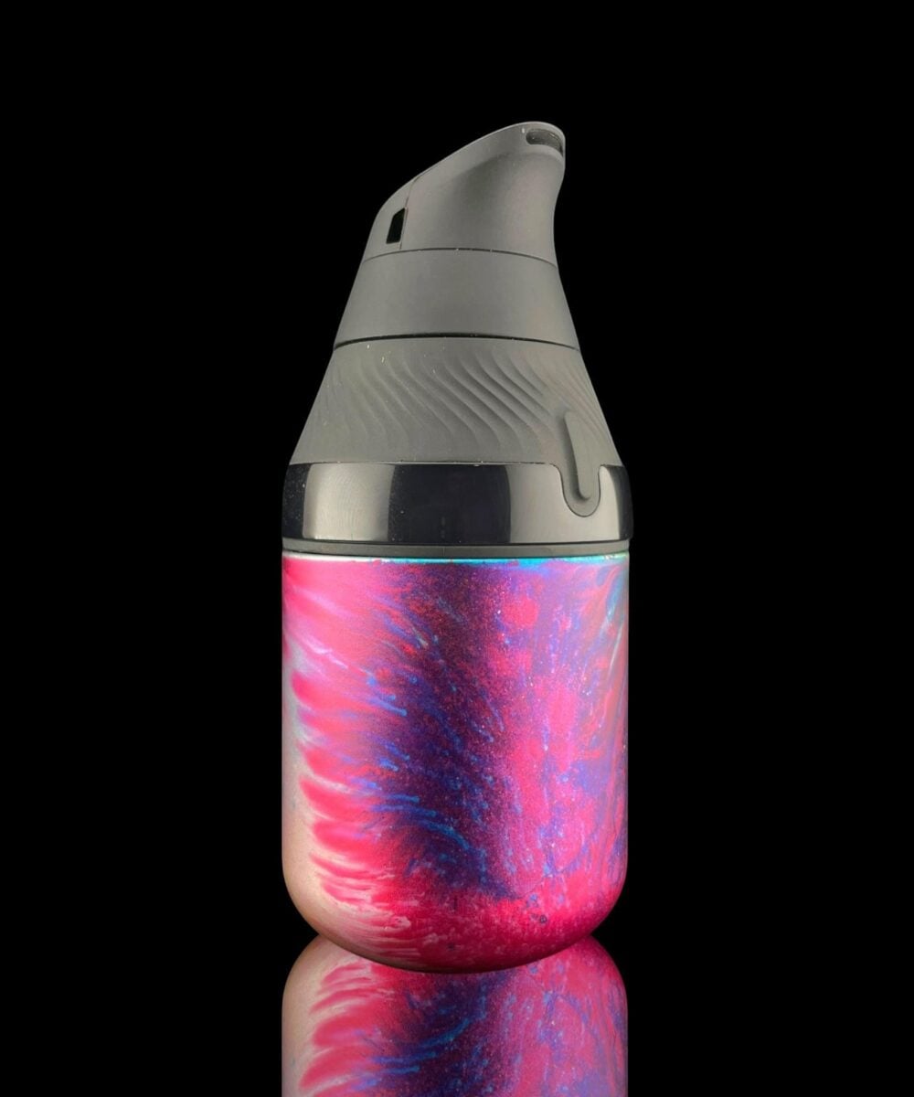 Alternative view of HASH SASH ATOMIZERS: TIE DYE ANODIZED CUP PUFFCO PROXY CORE GLASS ATTACHMENT