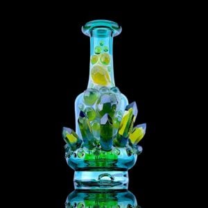 #1 - SILVER POTION (CFL) X GREEN AND MULTICOLOR FEATHER