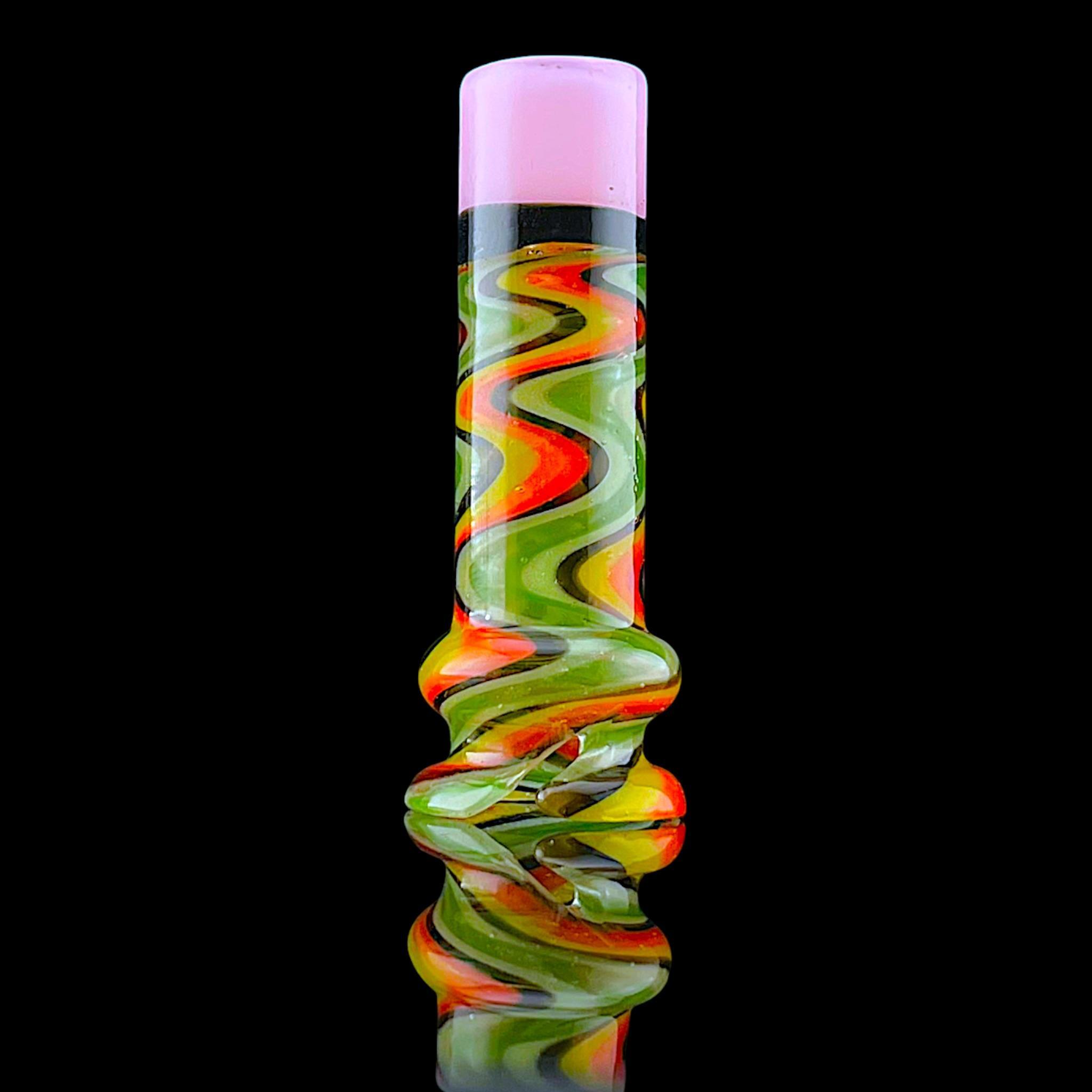 IRIDESCENT GLASS: STRIPED PUFFCO PIVOT MOUTHPIECE - Image 5