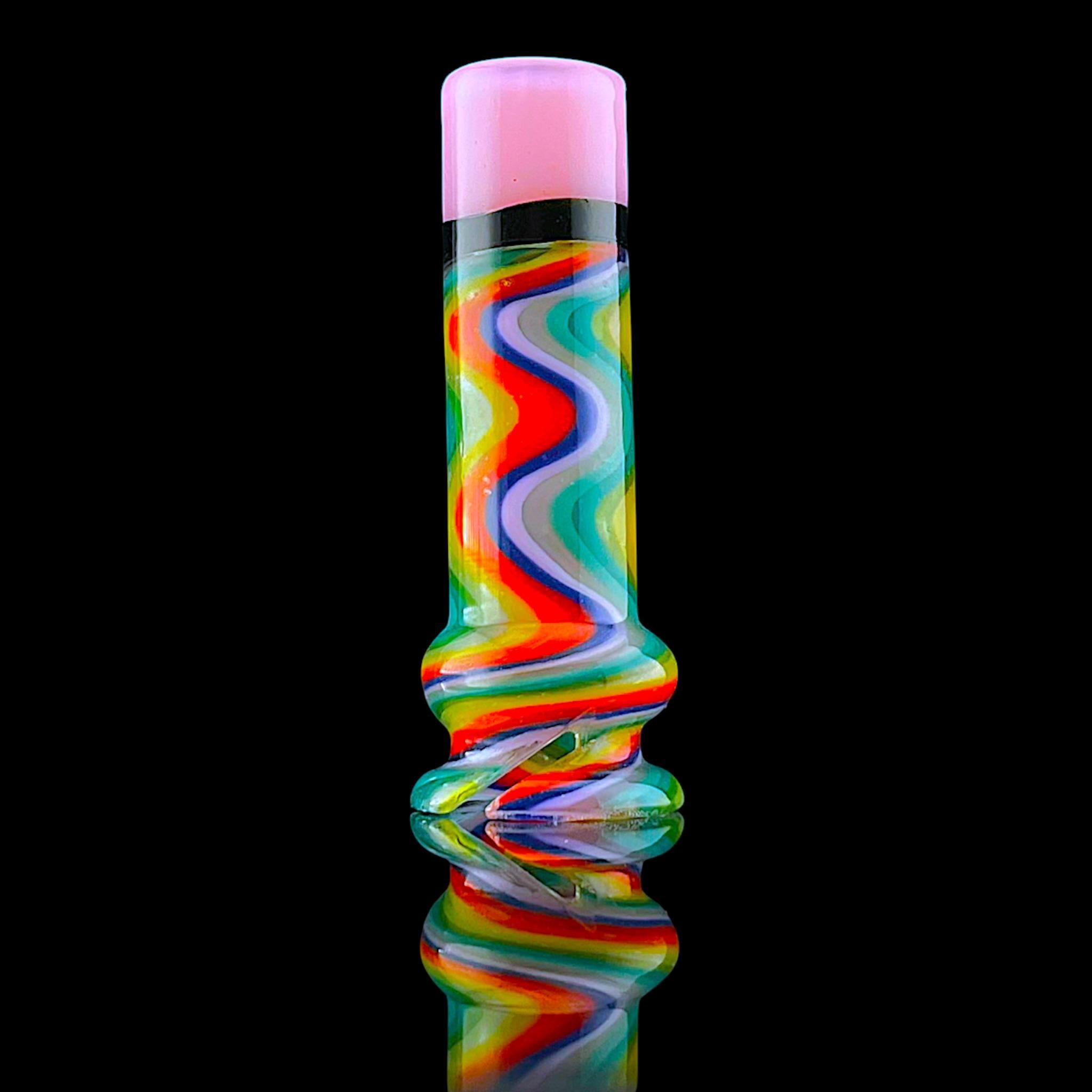 IRIDESCENT GLASS: STRIPED PUFFCO PIVOT MOUTHPIECE - Image 3