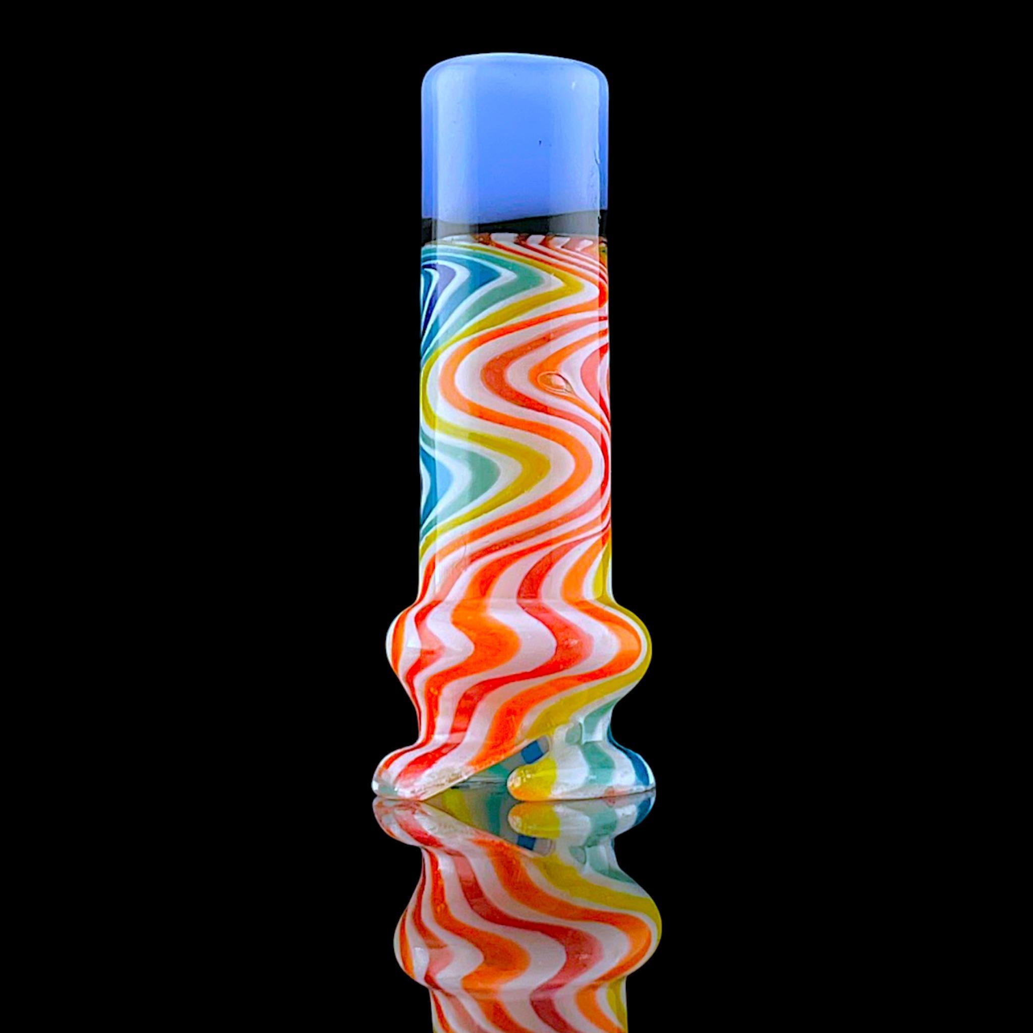 IRIDESCENT GLASS: STRIPED PUFFCO PIVOT MOUTHPIECE - Image 4