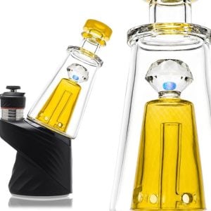 IRIDESCENT GLASS: FACETED CHUGGER PUFFCO PEAK GLASS ATTACHMENT