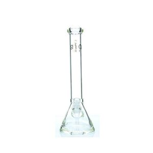 SMOQ GLASS: 9MM 15″ BOROSILICATE BEAKER WATER PIPE HEAVY THICK