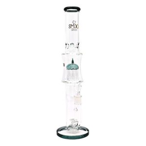 SMOQ GLASS: 18" SEED OF LIFE PERC STRAIGHT TUBE