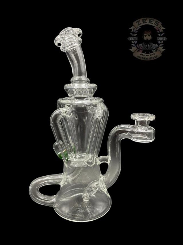 HEART AND MIND GLASS: FOREST FACETED ENCASED OPAL QUAD RECYCLER