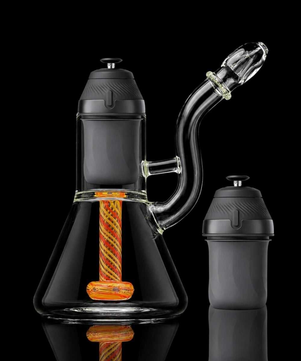 Alternative view of IRIDESCENT GLASS: RETICELLO BUBBLER PUFFCO PROXY ATTACHMENT