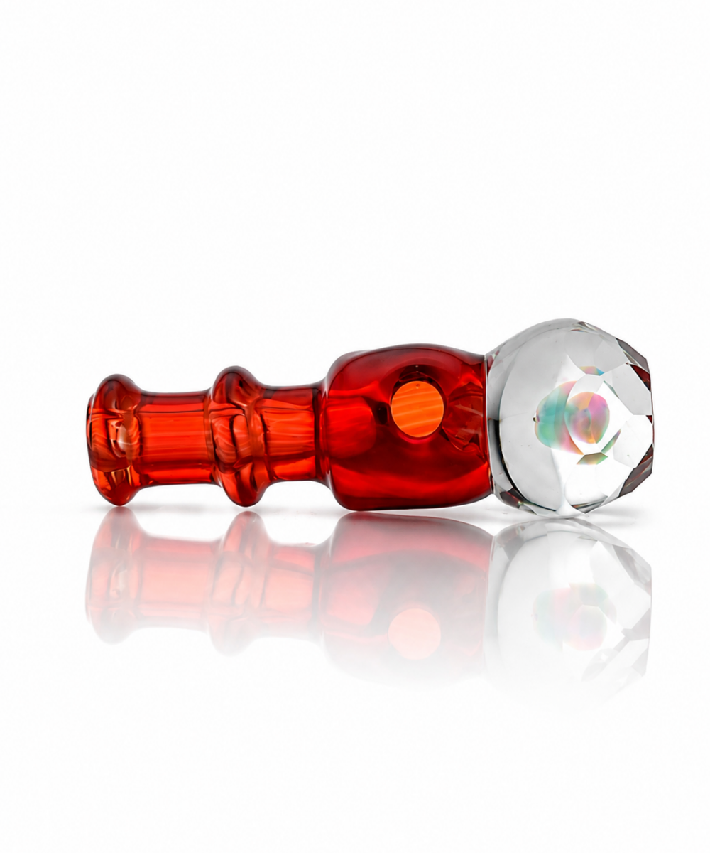 Alternative view of IRIDESCENT GLASS: FACETED OPAL NEW PEAK/PROXY JOYSTICK CAP