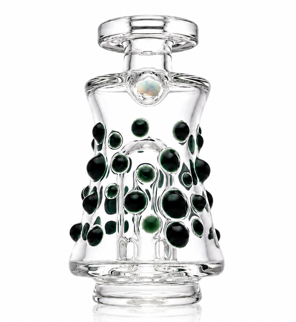 Alternative view of AJ SURF CITY TUBES: CLEAR DOTTED PUFFCO PEAK GLASS ATTACHMENT