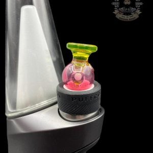 SOUP GLASS: FULLY WORKED ENCASED OPAL PUFFCO PEAK BUBBLE CAP (1-22)