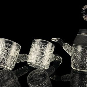 AVANT-GARDE ART GLASS: ENGRAVED LAYBACK PUFFCO PROXY ATTACHMENT