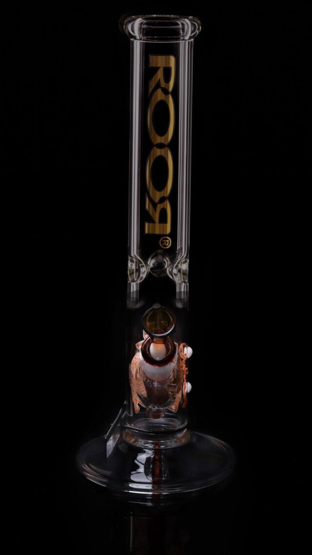 ROOR GLASS: INTRO COLLECTOR SERIES BRONZE AND ORANGE STRAIGHT TUBE