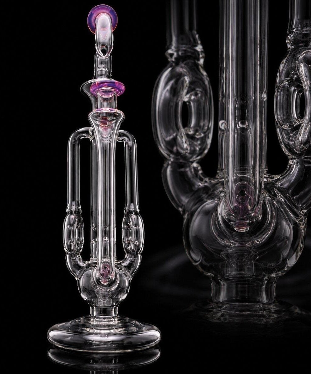 Alternative view of OTW GLASS: KARMALINE DOUBLE DONUT TUBULAR RECYCLER