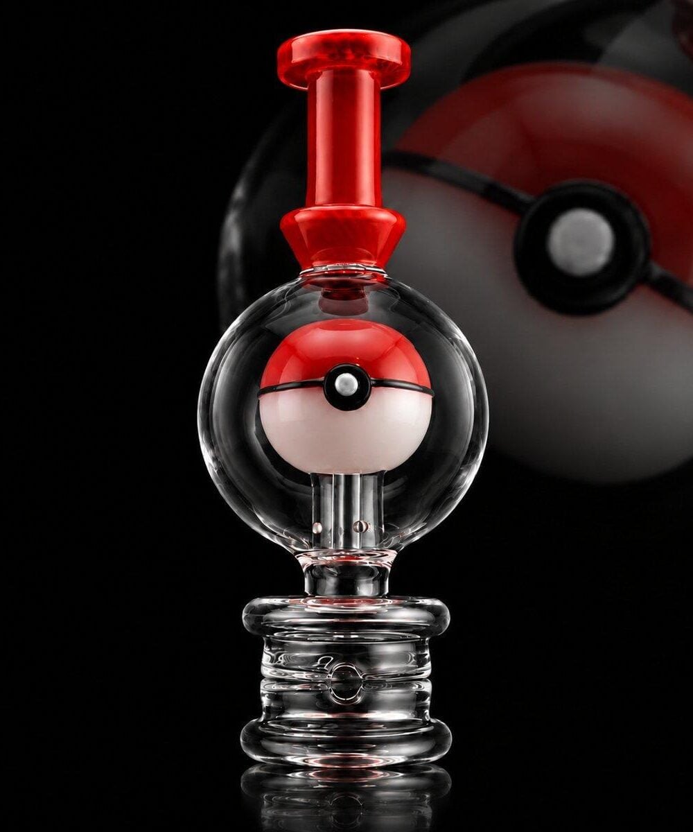 Alternative view of IRIDESCENT GLASS: POKEBALL PUFFCO PEAK GLASS ATTACHMENT