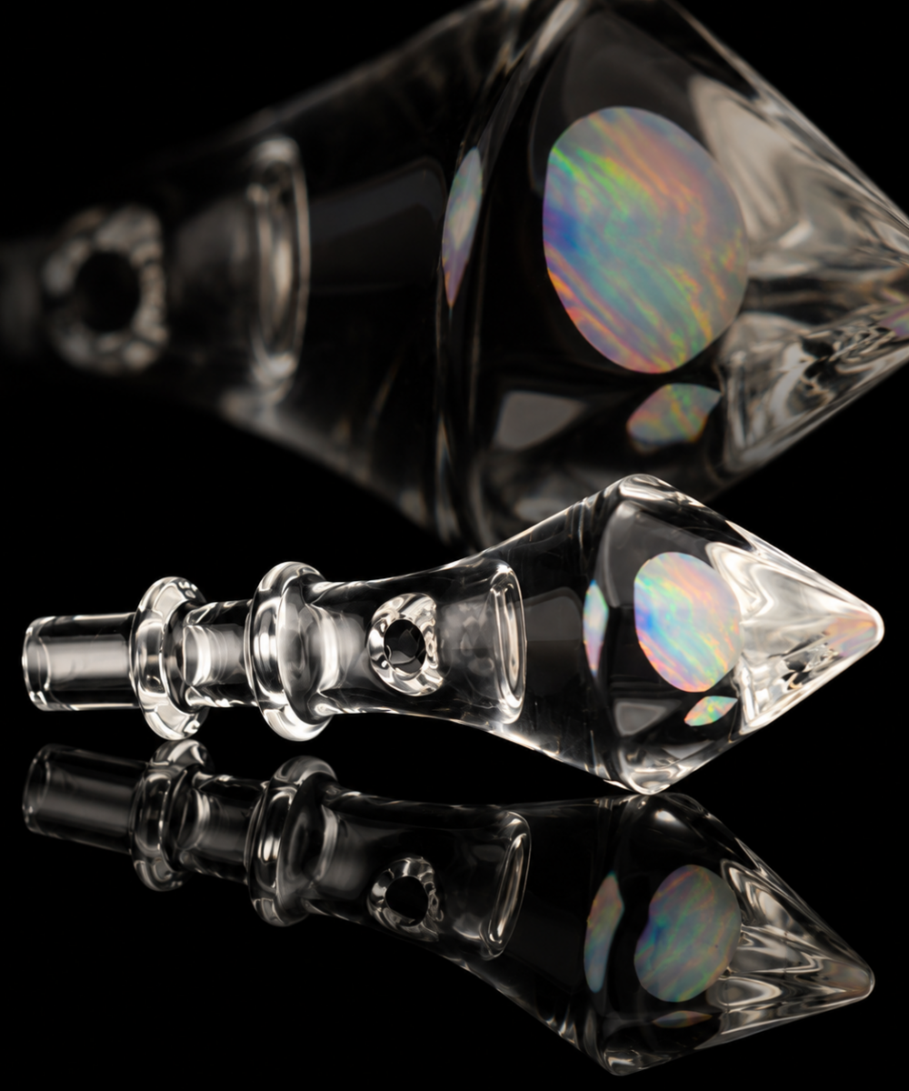 OTW GLASS: CLEAR FACETED OPAL 3DXL PEAK PRO JOYSTICK CAP