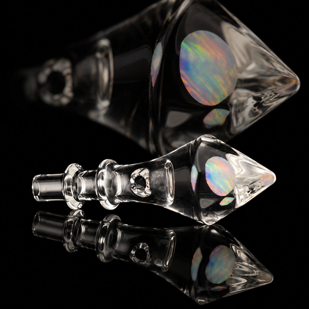 OTW GLASS: CLEAR FACETED OPAL 3DXL PEAK PRO JOYSTICK CAP