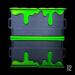 #12 - BLACK GLITTER / GREEN