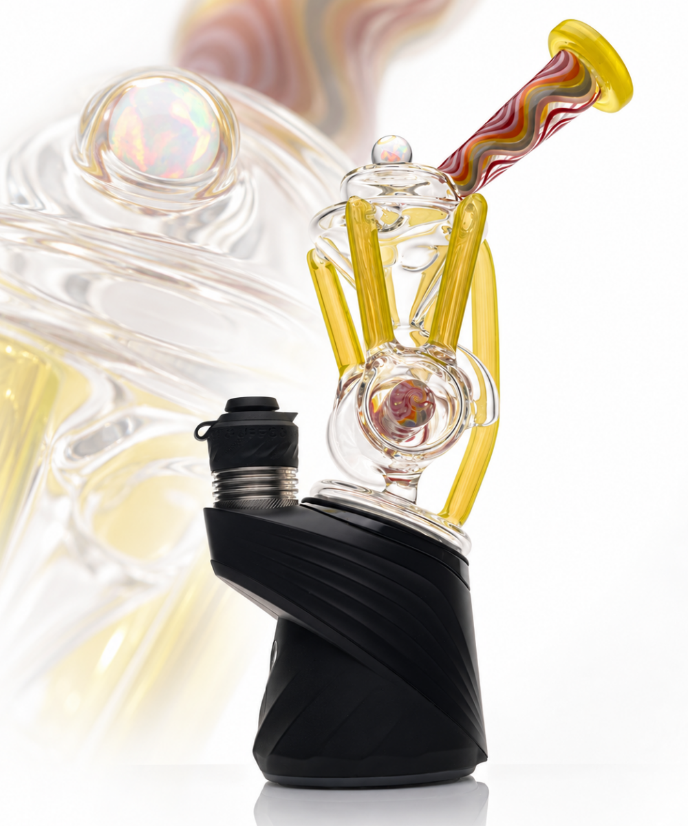 Alternative view of GLIIZY GLASS: INLINER RECYCLER PUFFCO PEAK GLASS ATTACHMENT